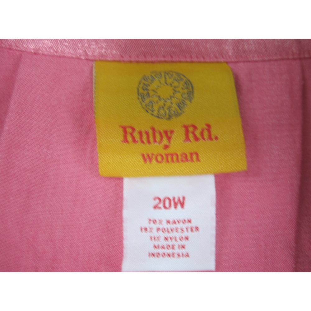 Ruby Rd. Vibrant Pink Button Down Blouse - Picture 3 of 7